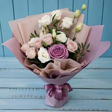 Букет цветов из:  Розы и Лизиантусы #REPLACE_PRED# Лобне