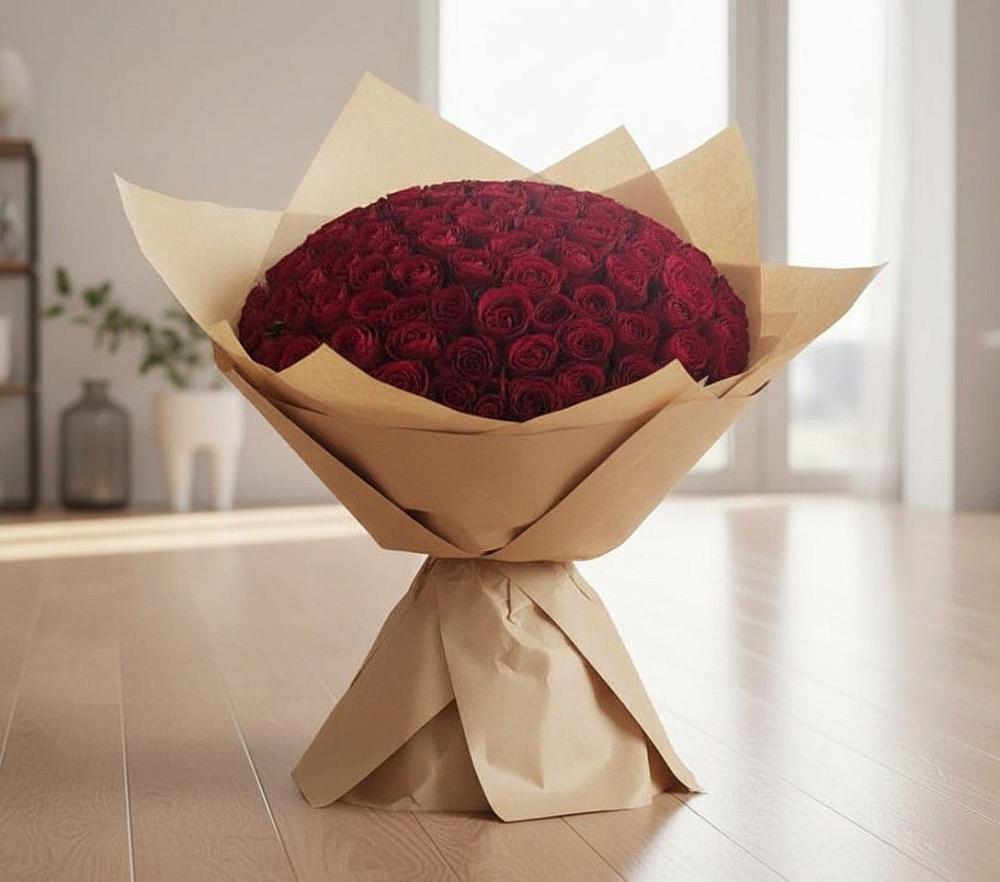 Букет 101 Красная роза в Лобне